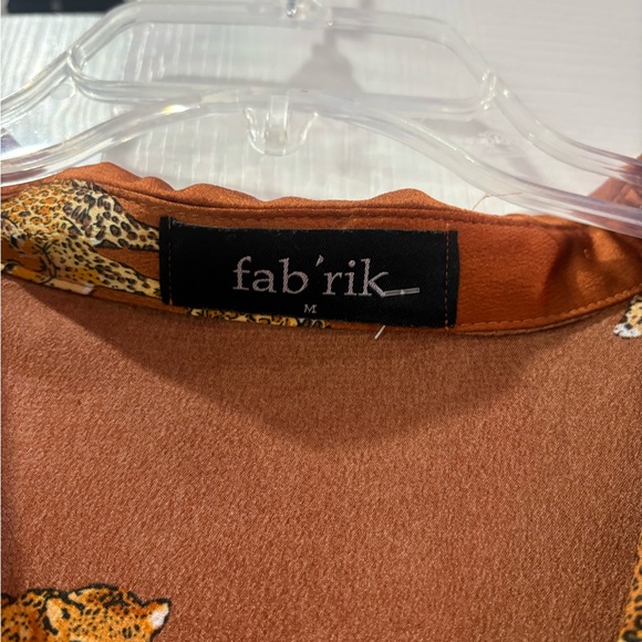 fab'rik Rust Animal Print Blouse - Picture 3 of 6